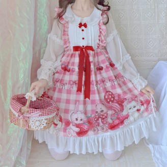 Strawberry Bear Lolita Style Dress JSK (WS49)